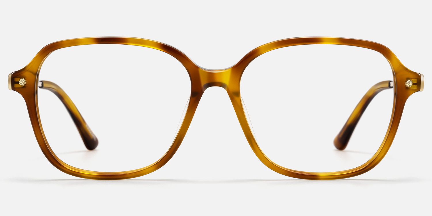 Odyssey - Square Tortoise Eyeglasses | Vooglam Angle View