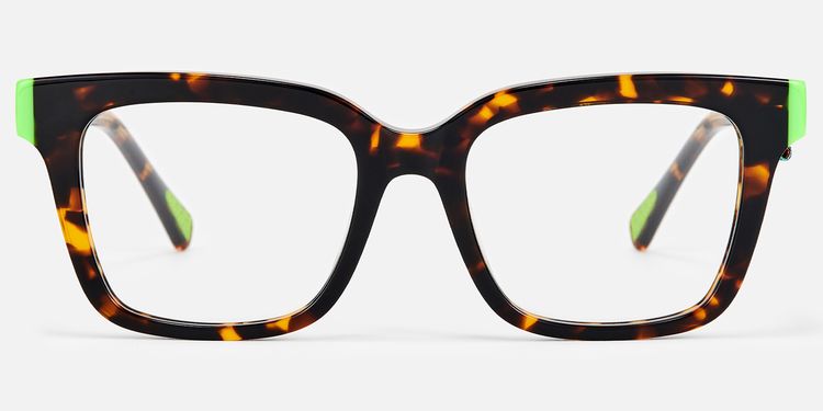 Nomad - Rectangle Tortoise Eyeglasses | Vooglam