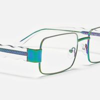 Odelya - Rectangle Multicolor Eyeglasses | Vooglam Design Details