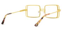 Fergus - Rectangle Yellow Eyeglasses | Vooglam Side View