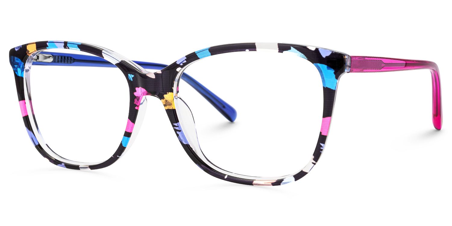 ECO Nalanie - Rectangle Floral Eyeglasses | Vooglam Front View