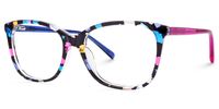 ECO Nalanie - Rectangle Floral Eyeglasses | Vooglam Front View
