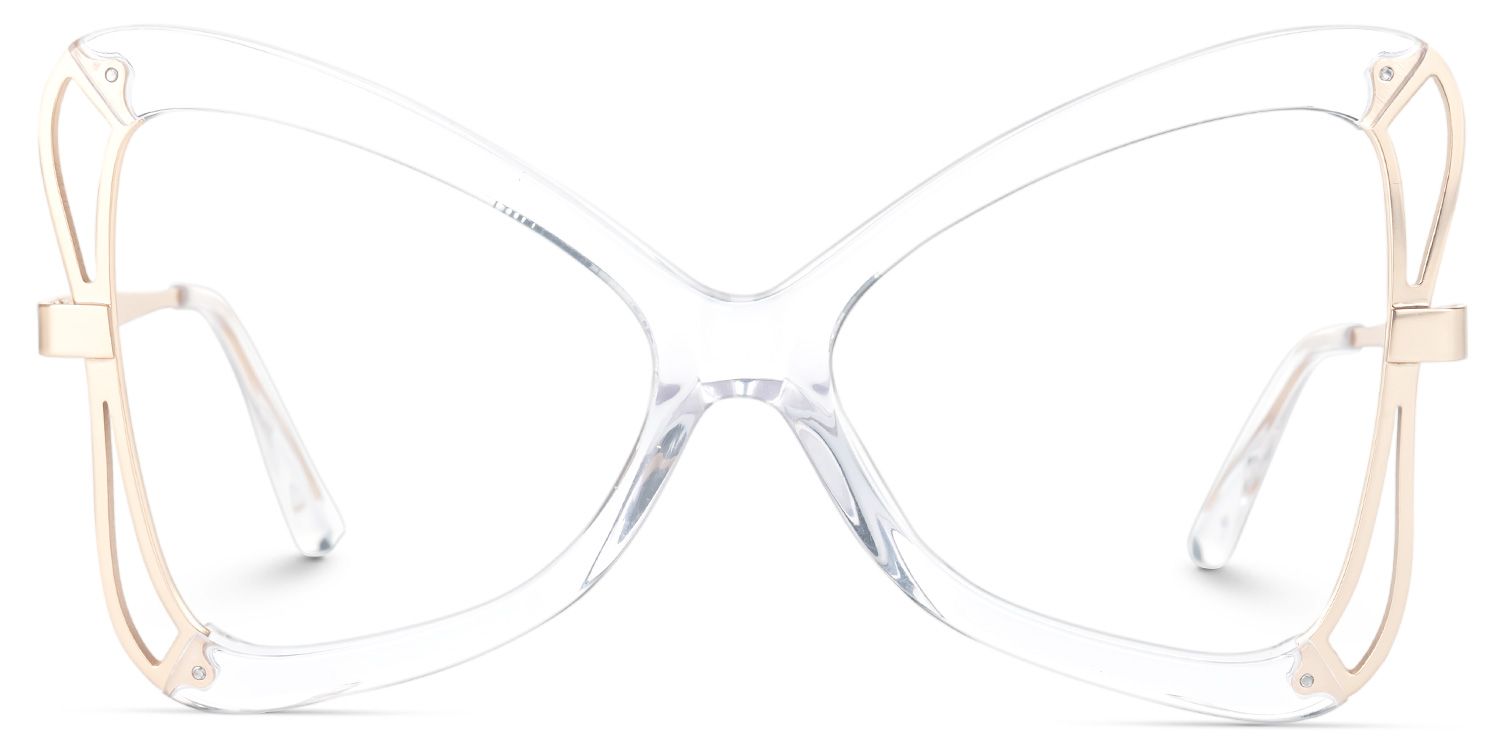 Emiliana - Butterfly Crystal Eyeglasses | Vooglam Angle View