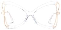 Emiliana - Butterfly Crystal Eyeglasses | Vooglam Angle View