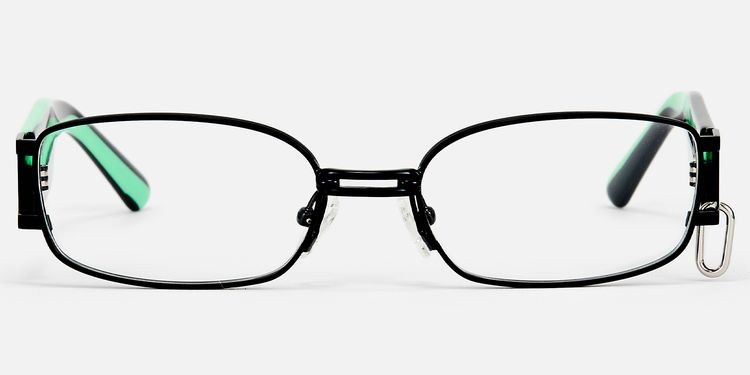 Gagenia - Rectangle Black Eyeglasses by Vooglam