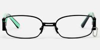 Gagenia - Rectangle Black Eyeglasses | Vooglam Angle View