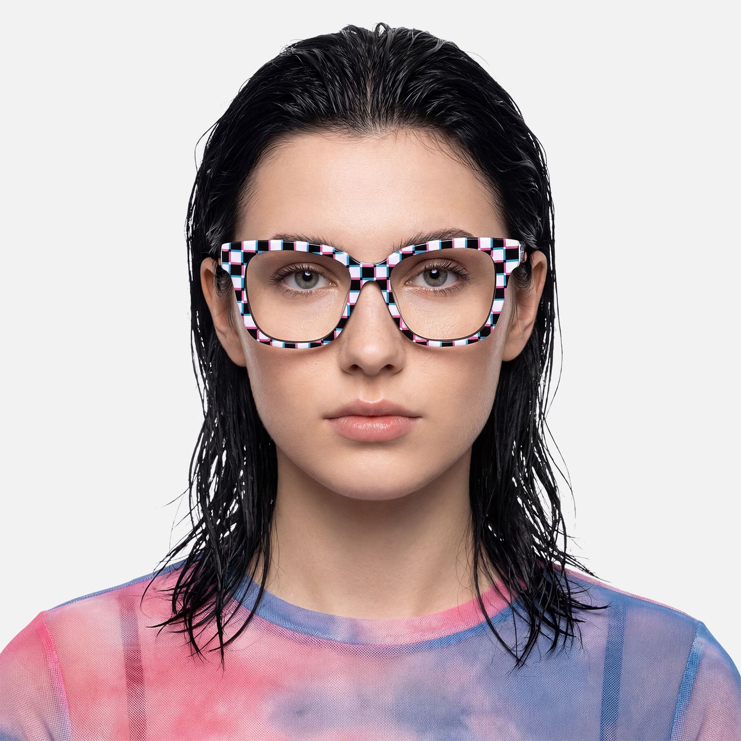 Explore the design story of Laisha - Square Pattern Eyeglasses | Vooglam
