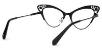 Kassandra - Cat Eye Black Eyeglasses | Vooglam Side View