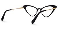 Fachtna - Cat Eye Black/Gold Eyeglasses | Vooglam Side View