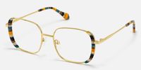 Milana - Square Black Eyeglasses | Vooglam Front View
