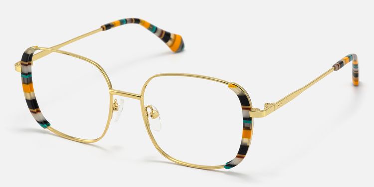 Milana - Square Black Eyeglasses by Vooglam