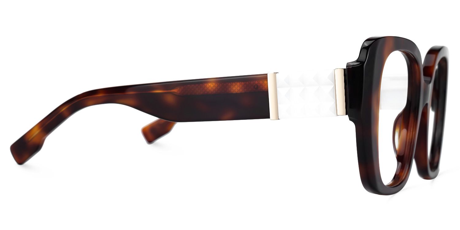 Embry - Square Tortoise Eyeglasses | Vooglam 4
