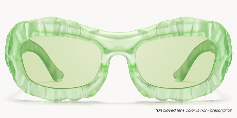 The Geologist - Geometric Green Sunglasses