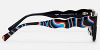 Wave - Cat Eye Black Eyeglasses | Vooglam Side View