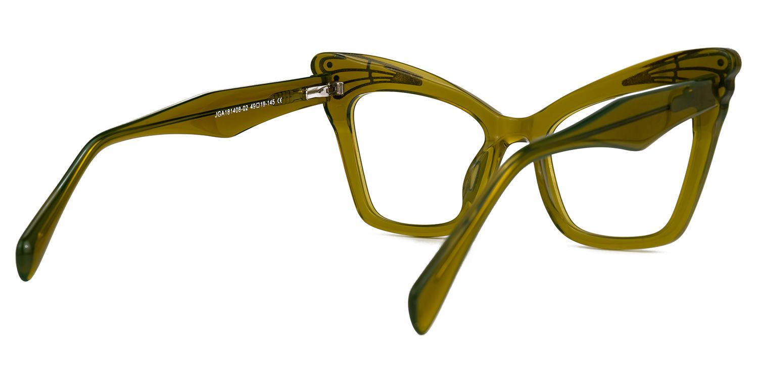 Kalinda - Cat Eye Green Eyeglasses product detail 3