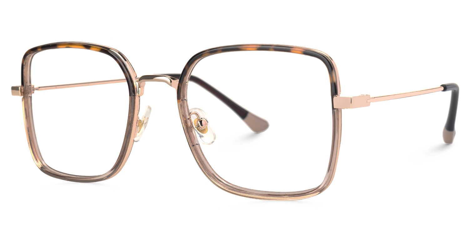 Faber - Square Tortoise Eyeglasses | Vooglam Front View