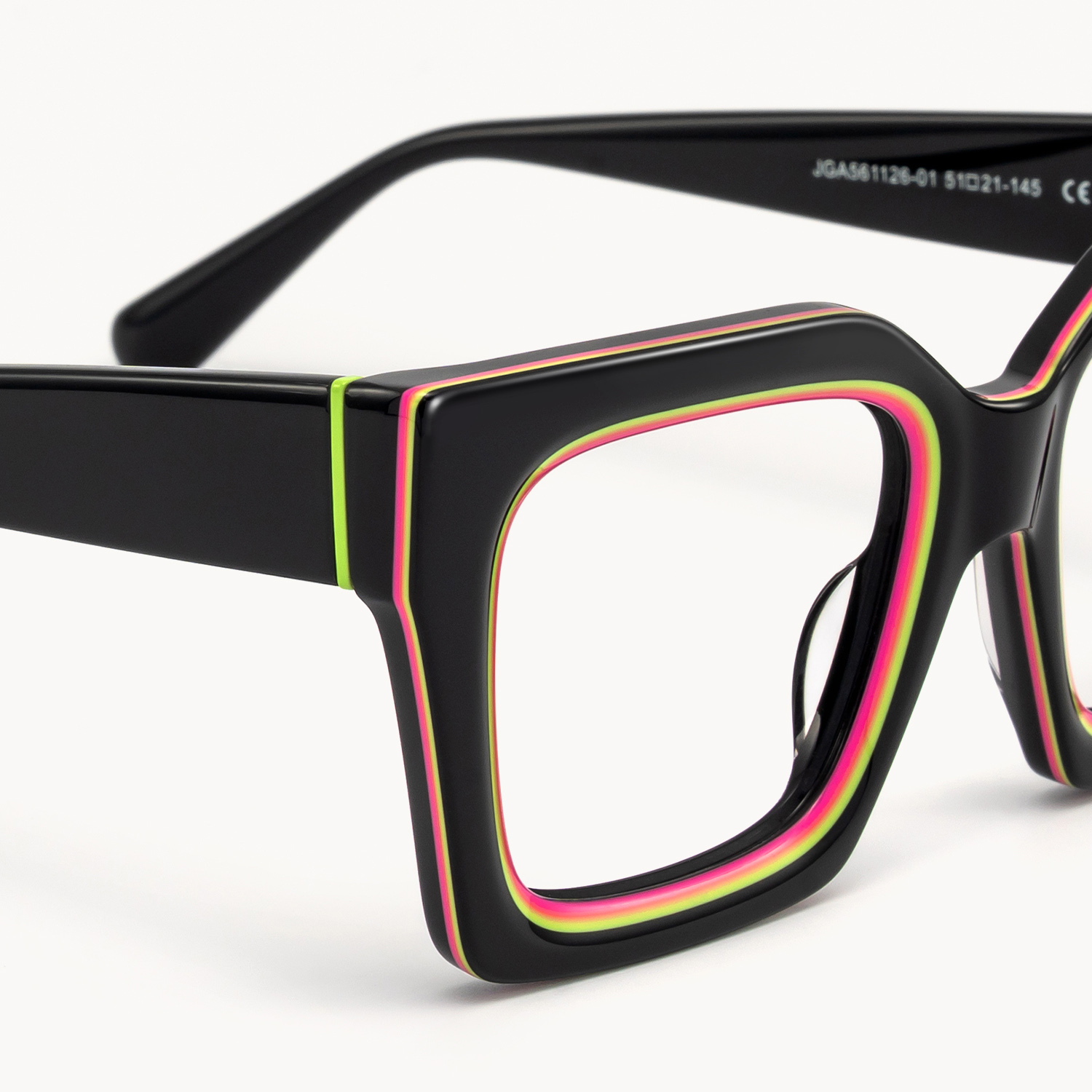 Trance - Square Black Eyeglasses - 7