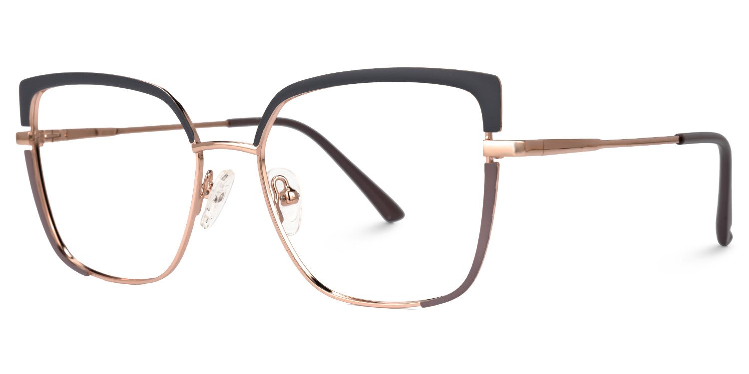 Deandre - Square Black Eyeglasses | Vooglam Front View