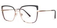 Deandre - Square Black Eyeglasses | Vooglam Front View