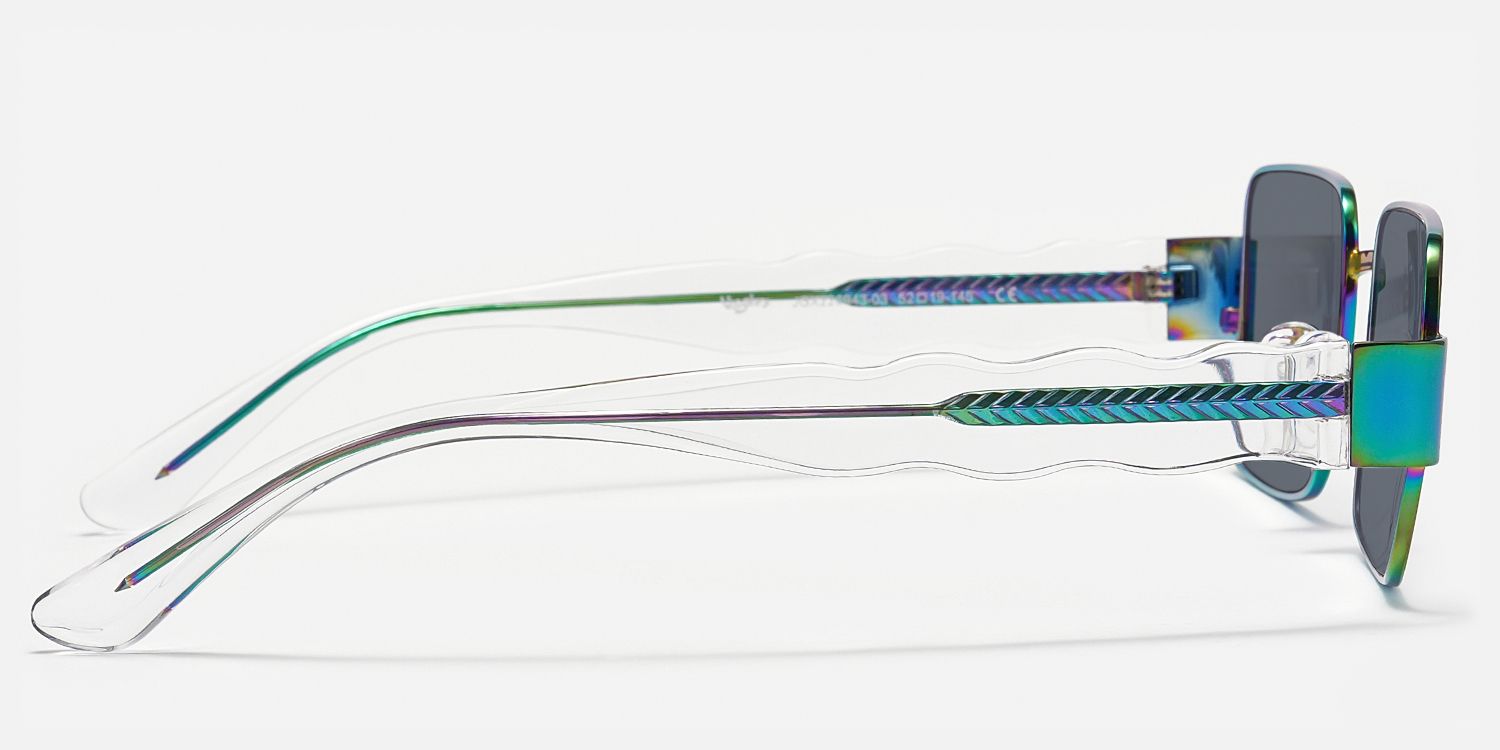 Odelya - Rectangle Multicolor Sunglasses | Vooglam Side View