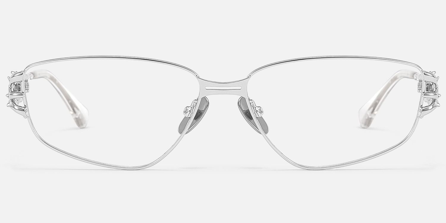 Spine - Geometric Silver Eyeglasses product detail 2