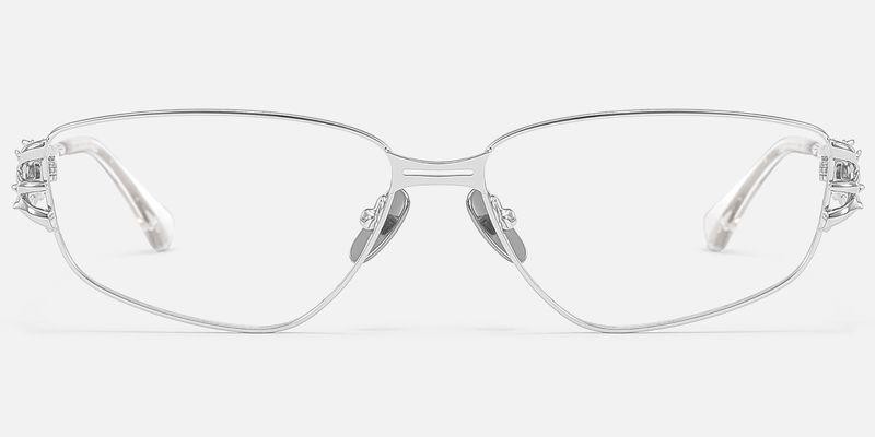Spine - Geometric Silver Eyeglasses