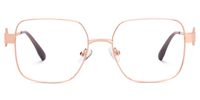 Kaiholo - Square Gold Eyeglasses | Vooglam Angle View