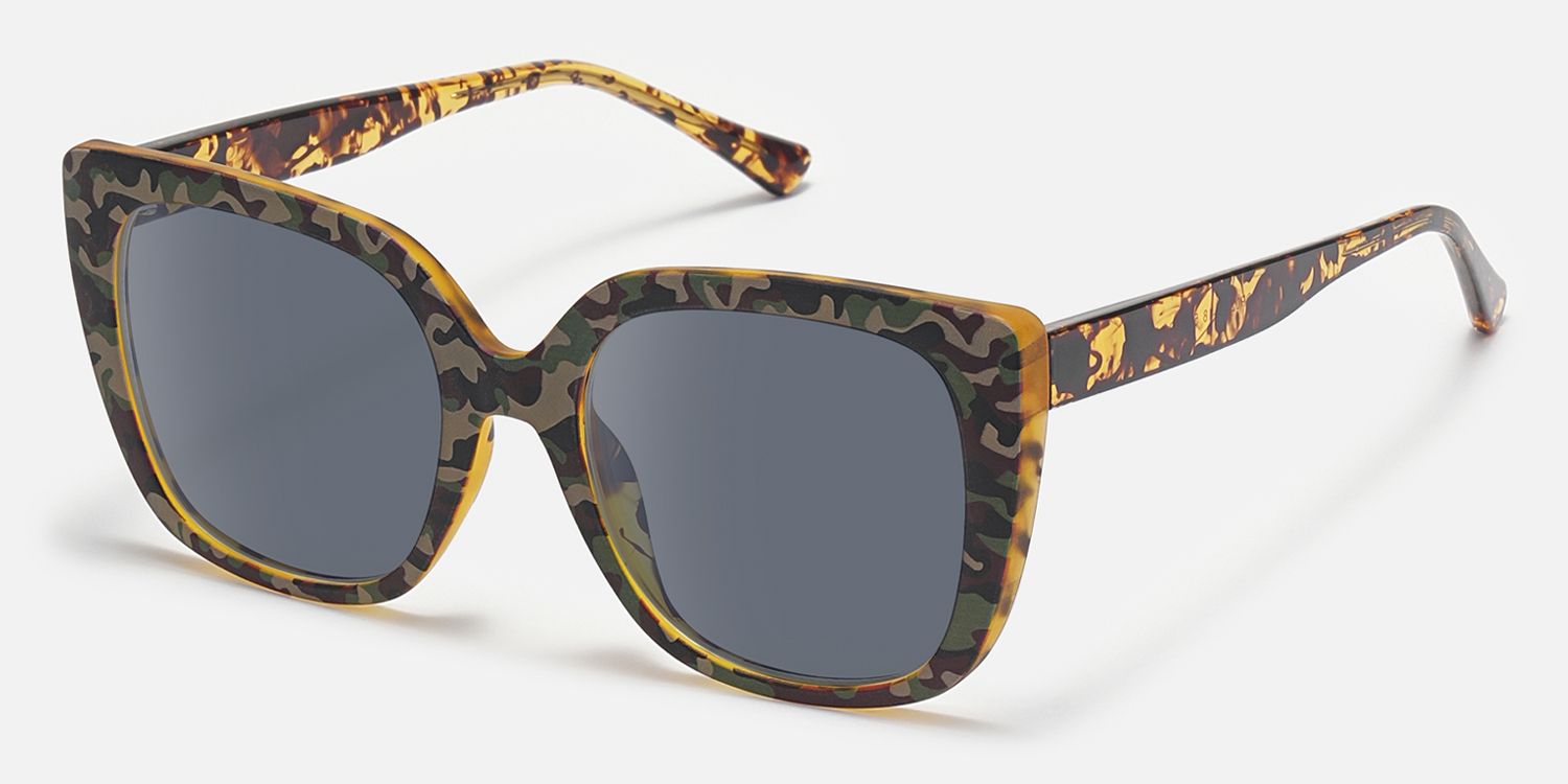 Sargent - Square Pattern Sunglasses | Vooglam Front View