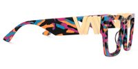 Felician - Square Multicolor Eyeglasses | Vooglam 