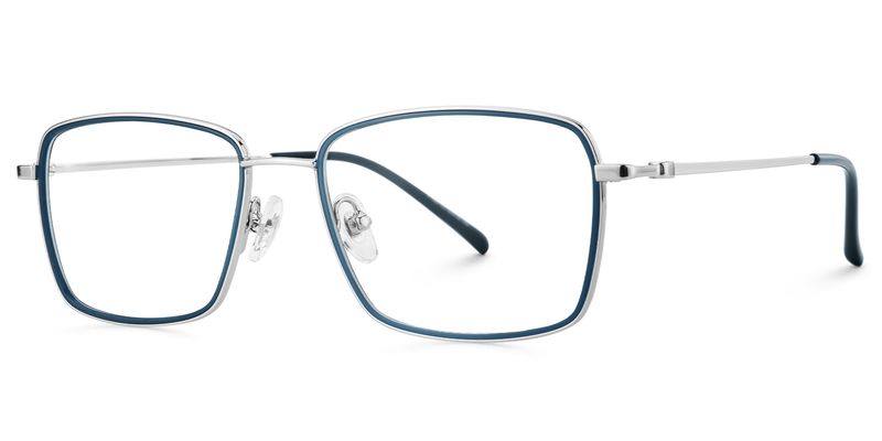 Marlene - Rectangle Blue Eyeglasses | Vooglam