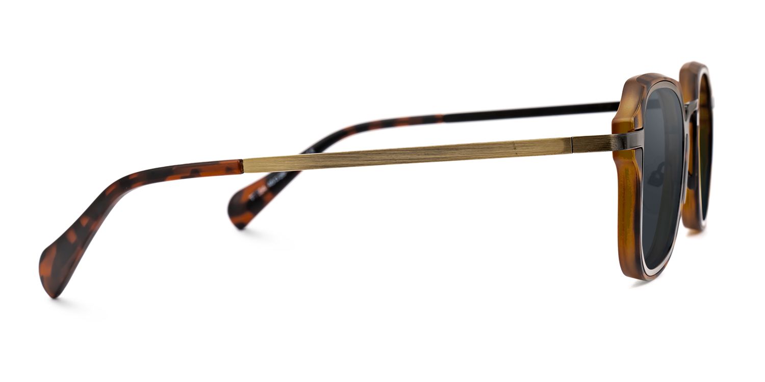 Delaware - Square Tortoise Sunglasses | Vooglam 4