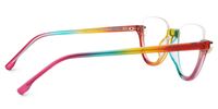 Sylvia Funky Rainbow Cat Eye Half Rim Glasses | Vooglam Side View