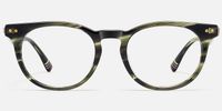 Vintel - Rectangle Green Eyeglasses | Vooglam Angle View