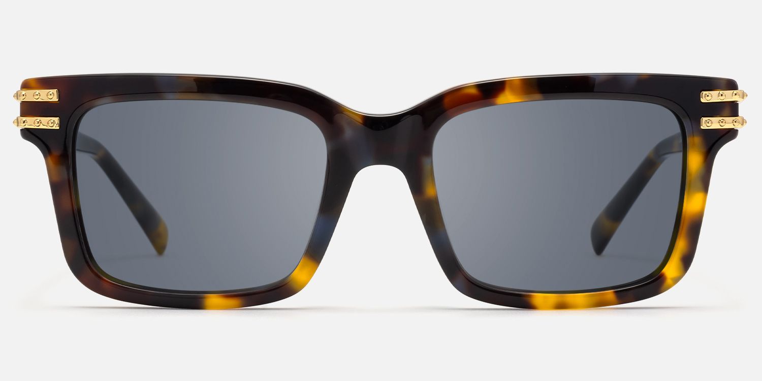 Anansi - Tortoise Rectangle Sunglasses | Vooglam Angle View