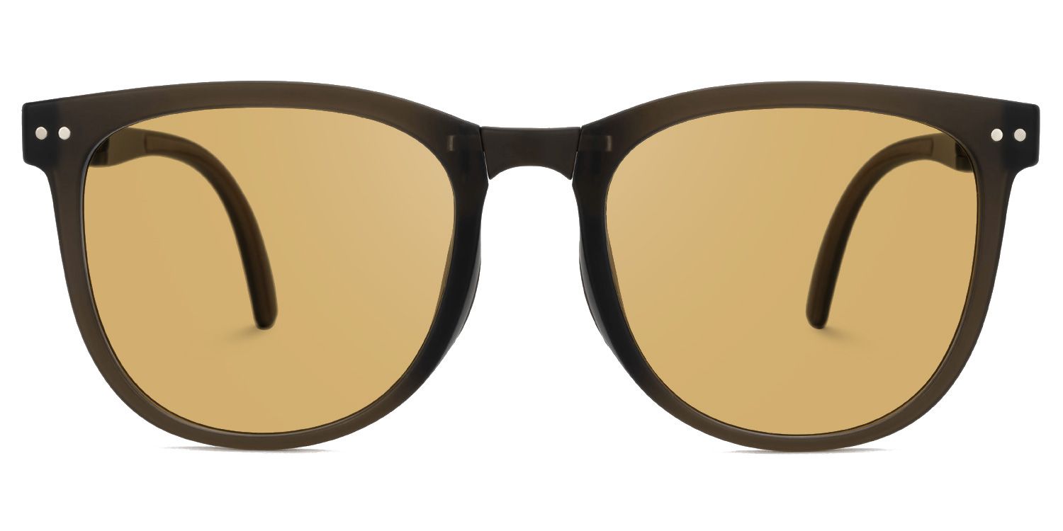 Jackopa - Square Brown Sunglasses by Vooglam - Angle View