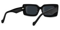 Kadmiel - Rectangle Black Prescription Sunglasses | Vooglam Side View