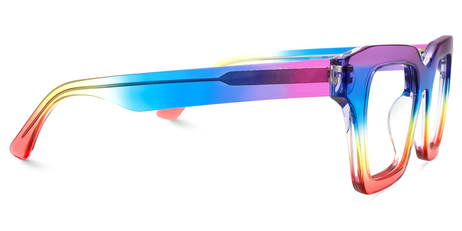 Haldis - Square Multicolor Eyeglasses | Vooglam 4