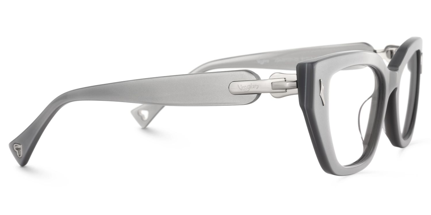 Naiara - Rectangle Grey Eyeglasses product detail 4