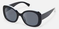 Athina - Round Black Sunglasses