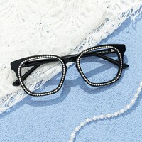 Adsila - Square Black Eyeglasses - 1