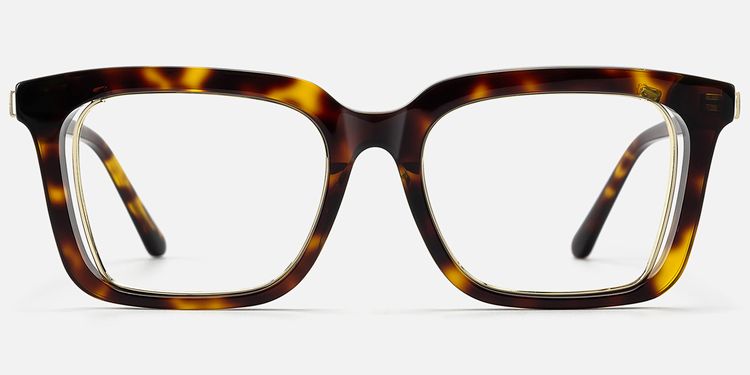 Chaparral - Fashion Rectangle Tortoise Glasses | Vooglam