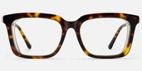 Chaparral - Fashion Rectangle Tortoise Glasses | Vooglam Angle View
