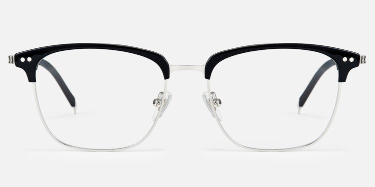 Chord - Rectangle Black Eyeglasses by Vooglam