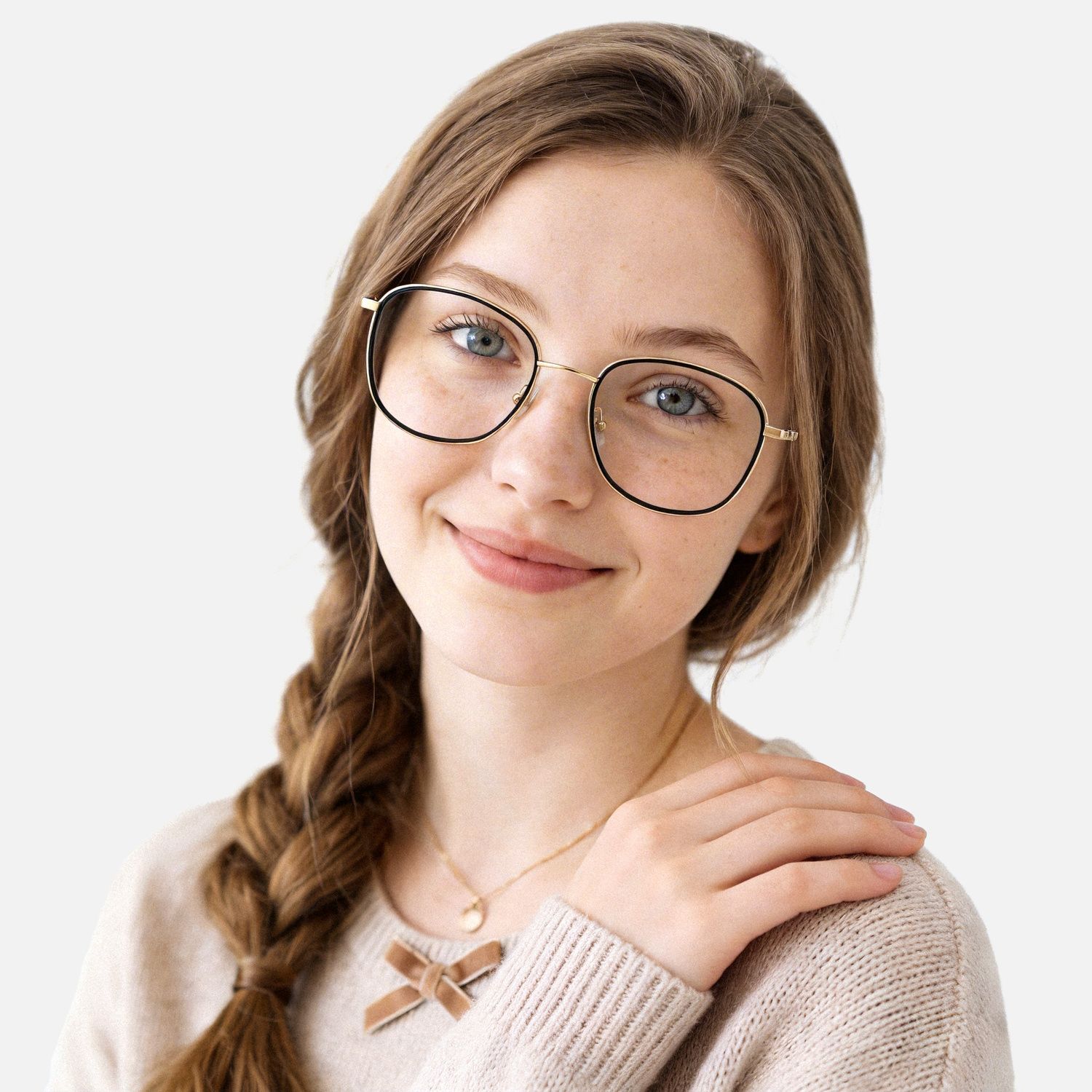 Explore the design story of Static - Oval Gold Eyeglasses | Vooglam