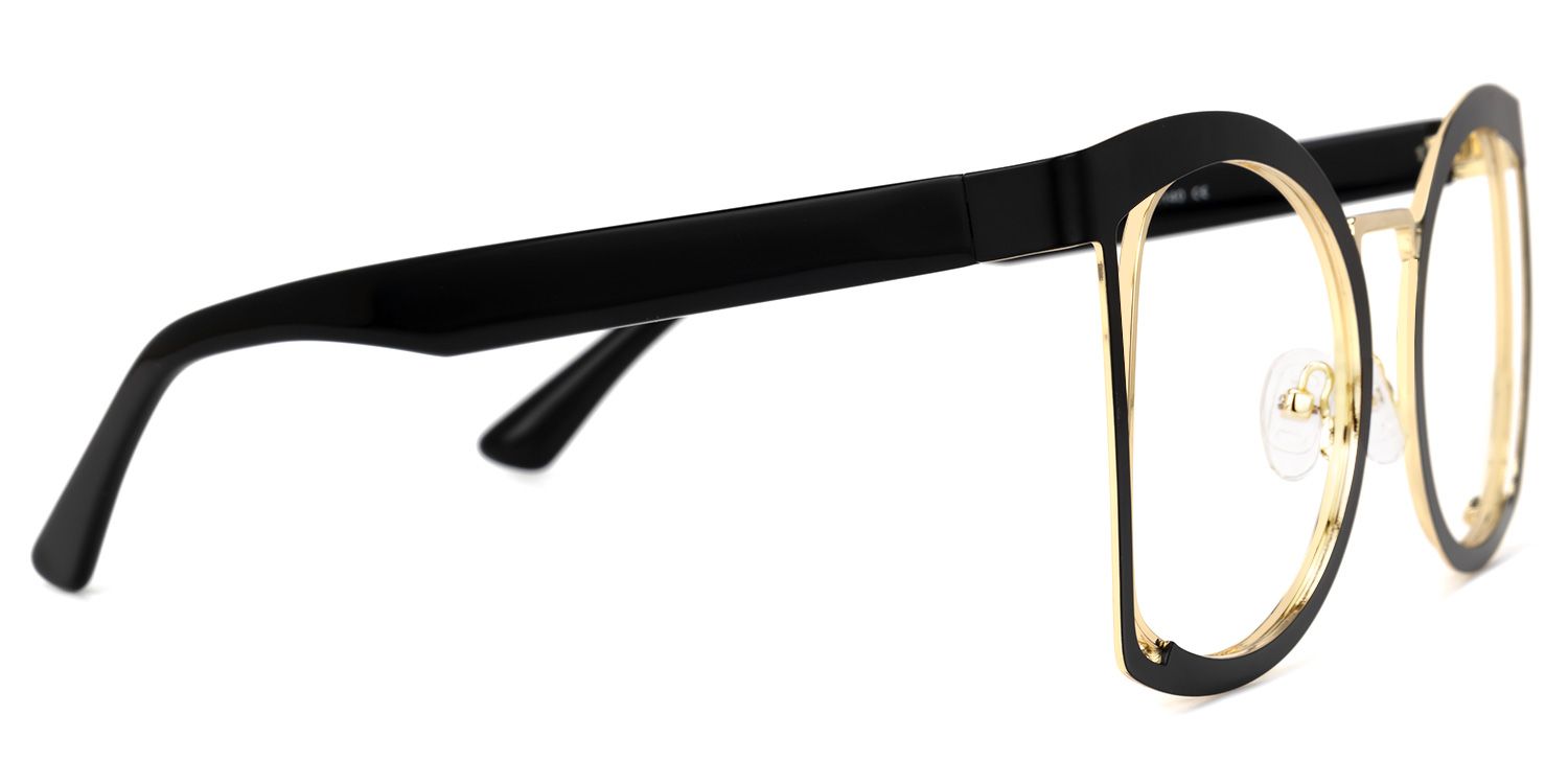 Adelita - Square Black Eyeglasses | Vooglam 4