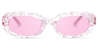 SHHHH~ - Oval Pink Sunglasses - 2