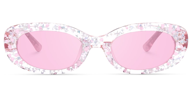 SHHHH~ - Oval Pink Sunglasses