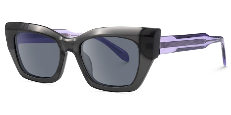 Velora - Cat Eye Grey Sunglasses
