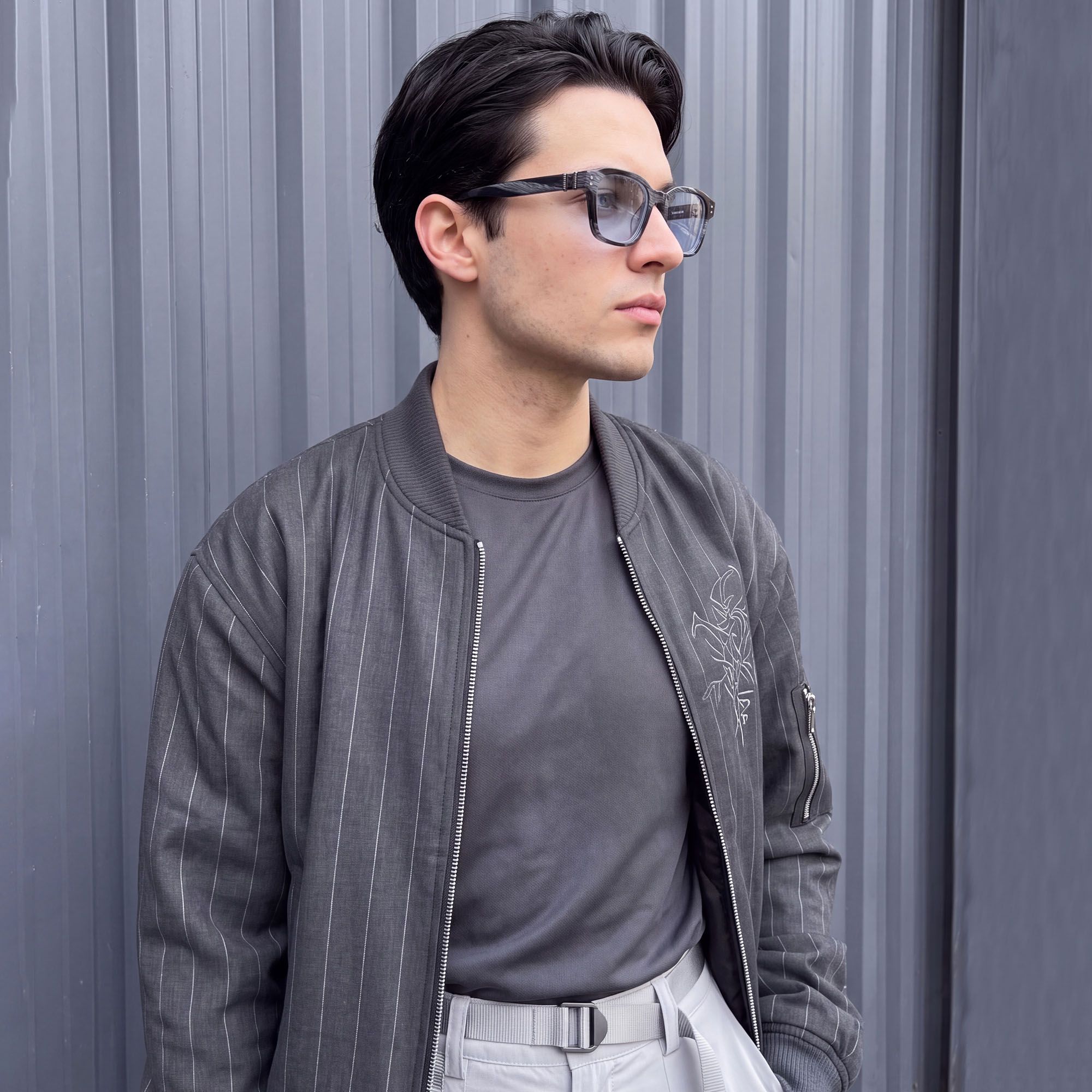Vooglam Street Style in Real Life: Rainier - Dark Blue Horn Gradient Lens Shades by Vooglam