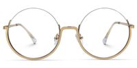 Raleigh - Round Gold Eyeglasses | Vooglam Angle View